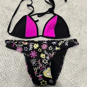 Victoria's Secret Black and Pink Bikini